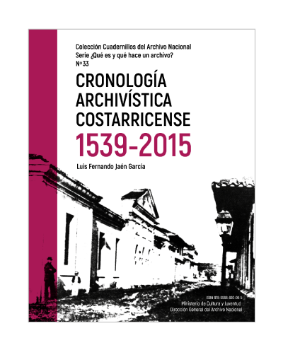 portada del libro Cronología del Archivo Nacional