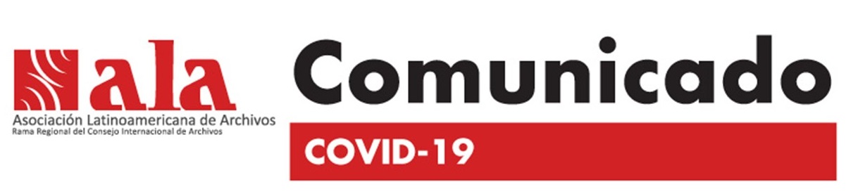 Logo de Asociación latinoamericana de archivos, Comunicado Covid-19